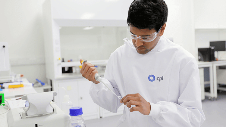 Scientist working in a lab